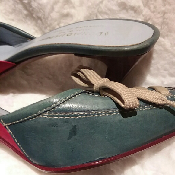 Donald J. Pliner Lezina Mules Heels Size 7M - Picture 4 of 8